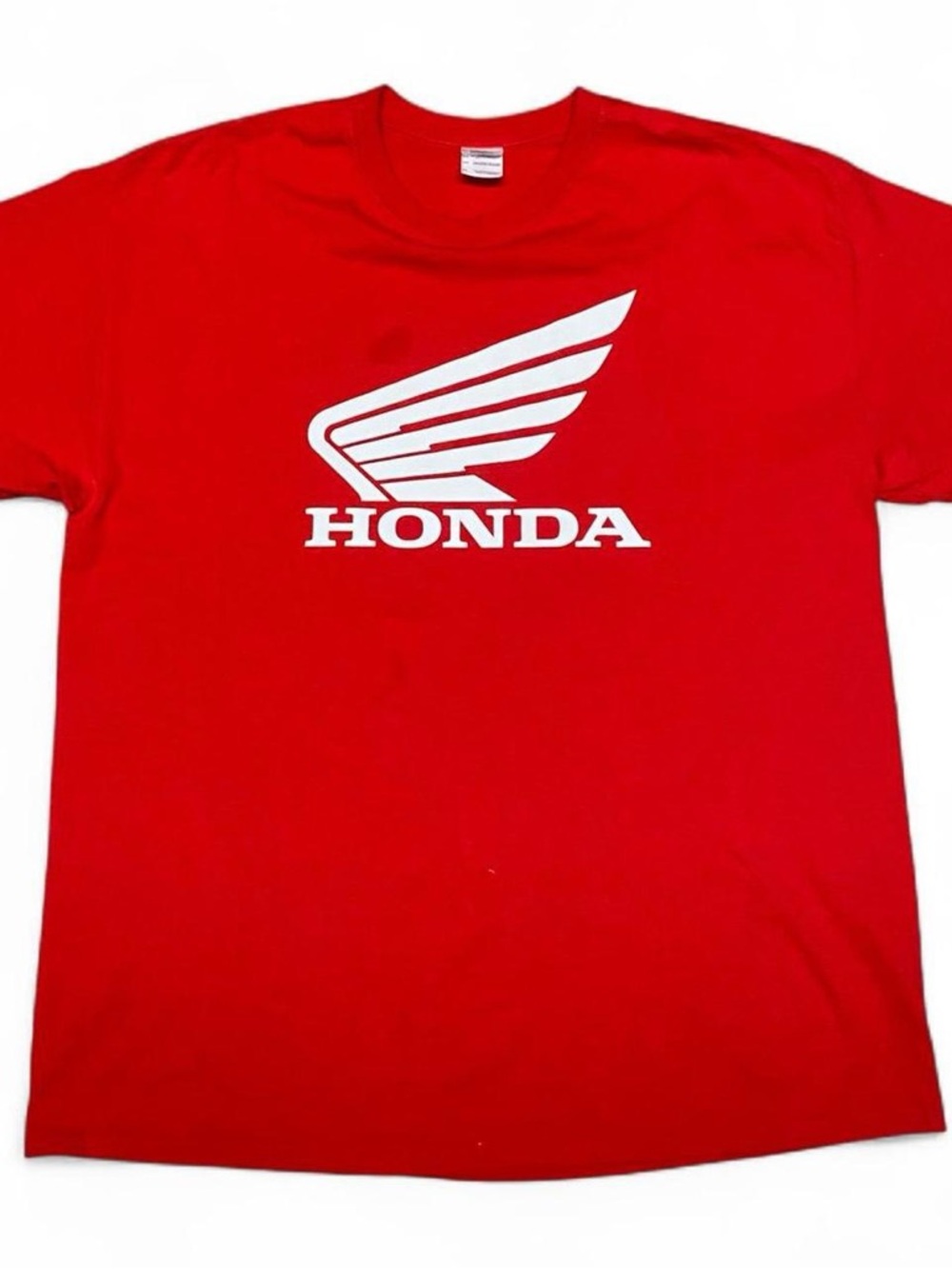 Y2K Honda Red Crewneck T-Shirt - Solid Graphic Tee